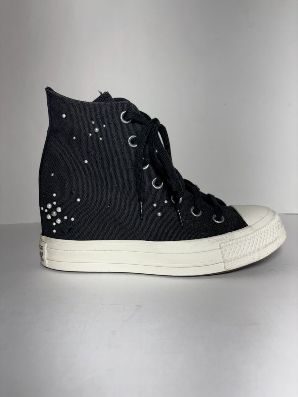 Converse Chuck Taylor Wedge Platform High Top Pearls & Studs 7M